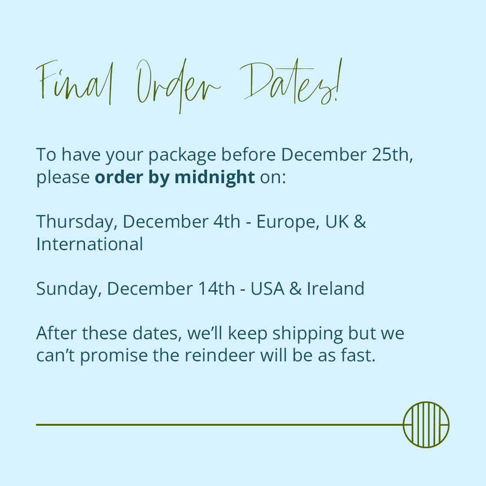 Templated image with holiday shipping dates.
