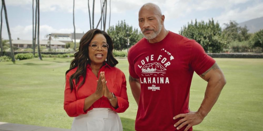 Oprah Winfrey and Dwayne Johnson announce $10 million Maui relief fund