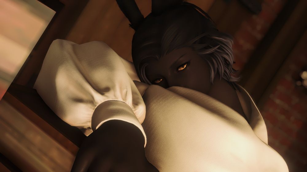 Erenville in a billowy white shirt, leaning over a stack of books with his arms crossed. he's looking into the camera and im FINE.