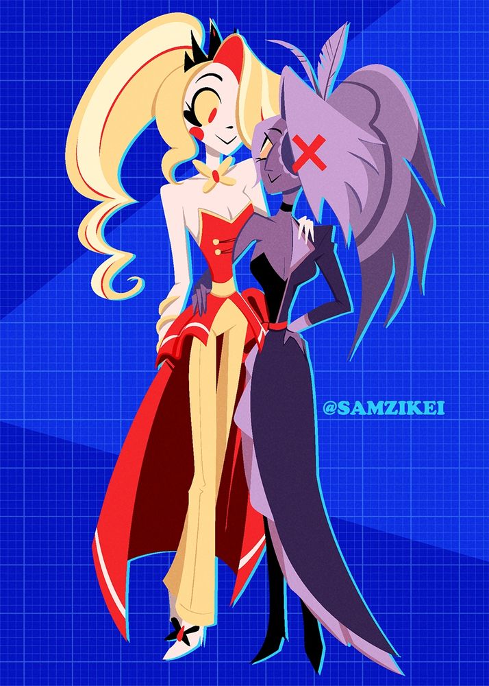 charlie and vaggi in their party outfits from the last episode of season 2