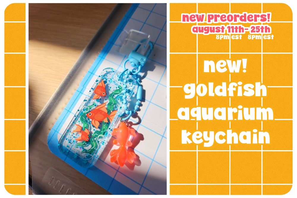 goldfish aquarium keychain