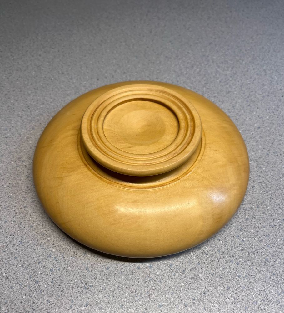 Yellow Heart bowl bottom view