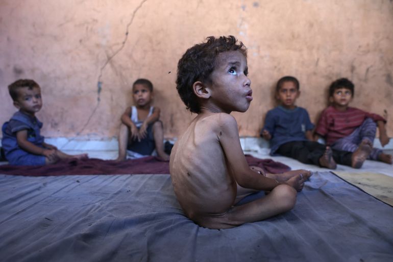 Children starving in Gaza. Photo credit: Omar Al-Qattaa/AFP