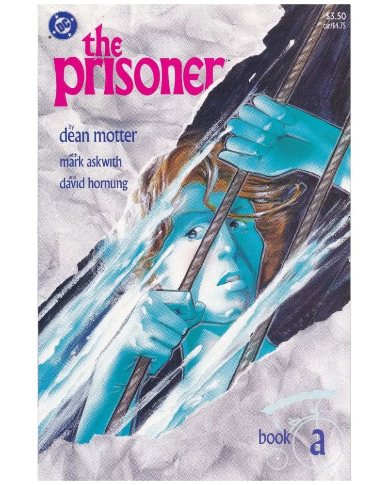 A near forgotten authorized sequel to 1960s "The Prisoner" TV show.

The Prisoner #1 (1988) by Dean Motter & Mark Askwith.

Book A: A(r)rival