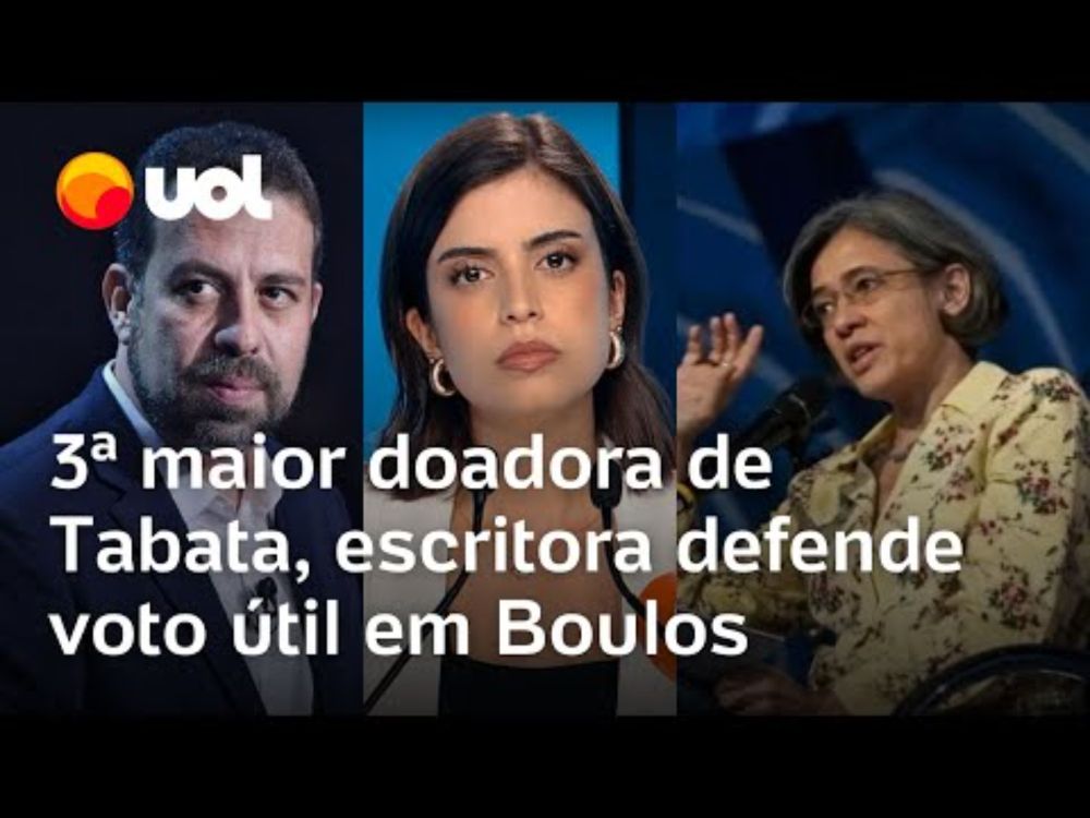 Doadora de Tabata Amaral defende voto útil em Boulos em São Paulo; Reinaldo Azevedo analisa