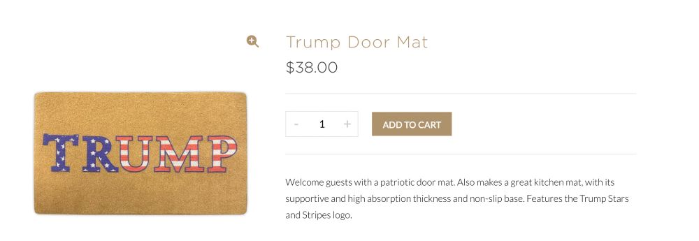 Trump door mat with 