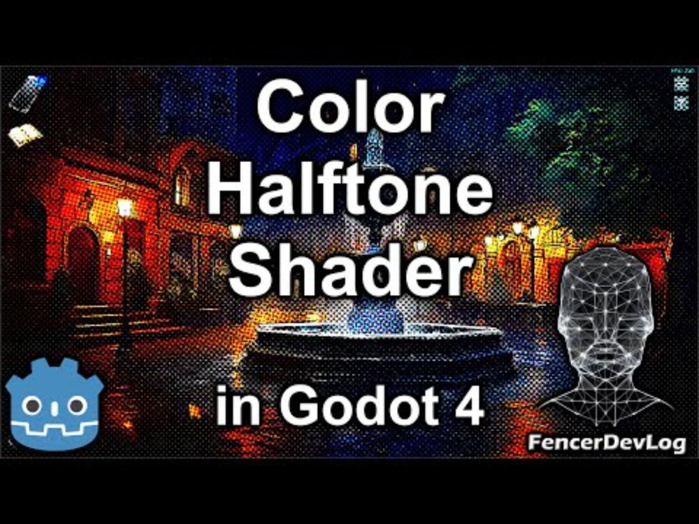 Godot 4: Color halftone shader (tutorial)