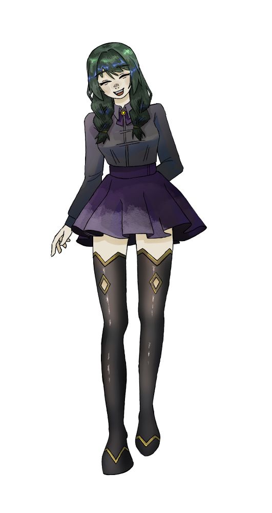 ニコニコと笑う女の子の立ち絵