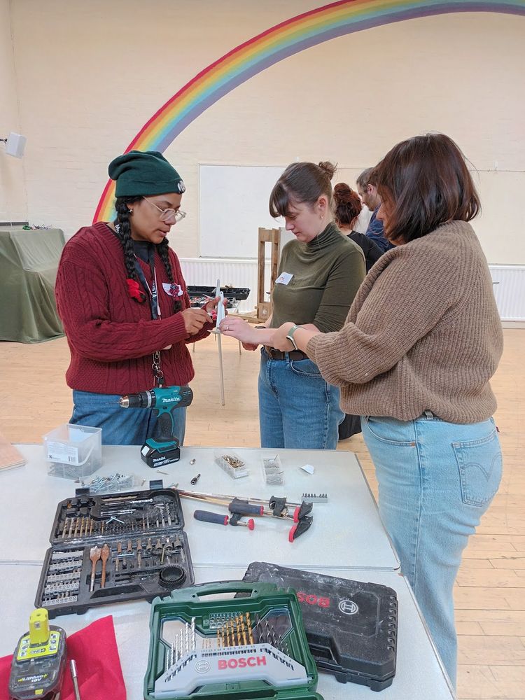 Three workshop attendees