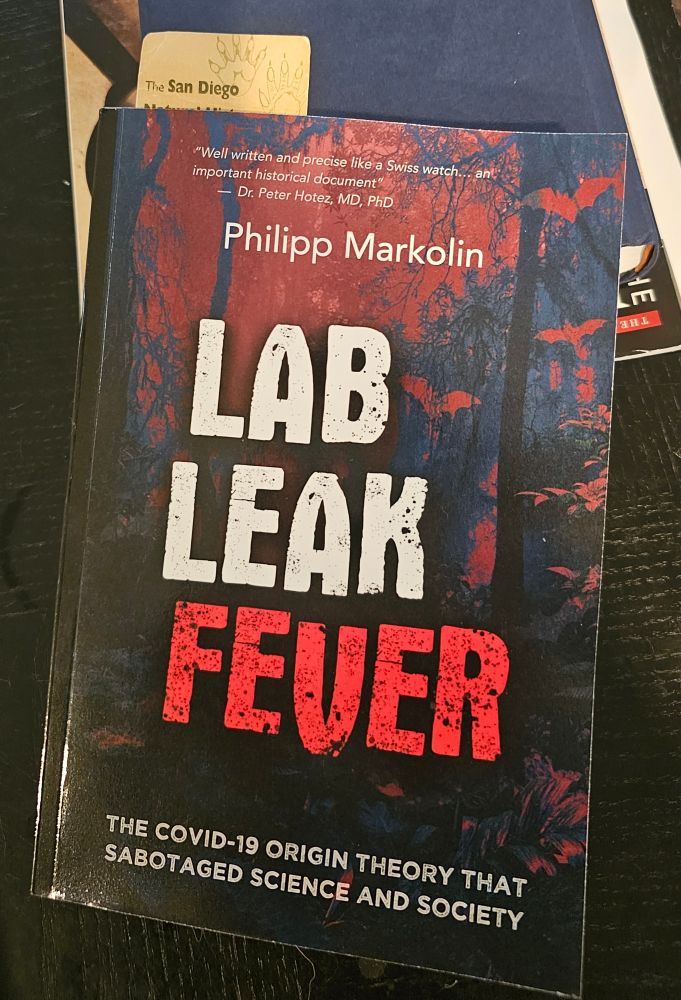 Cover of a book by Philipp Markolin on the origin of COVID-19.