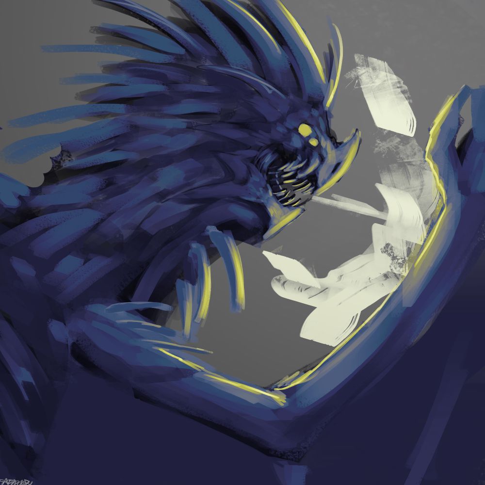 dragon blowing a beam of white fire