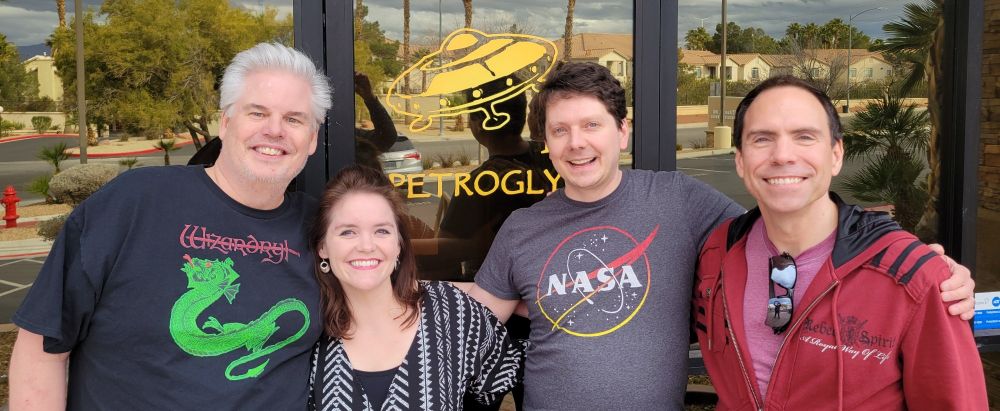 From left to right: Michael Legg, Alex Greenberg, Daniel Greenberg, Frank Klepacki