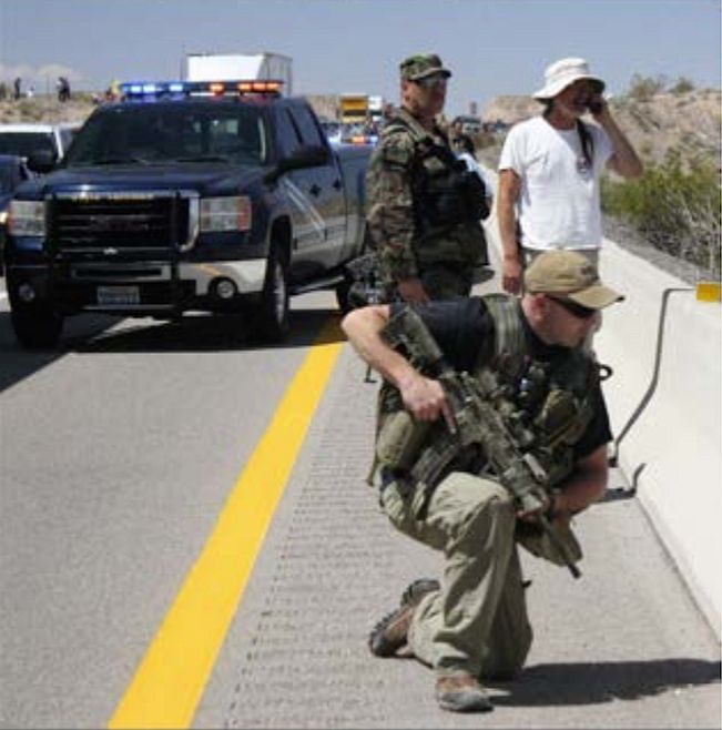 Right wing armed militia at the Bundy standoff