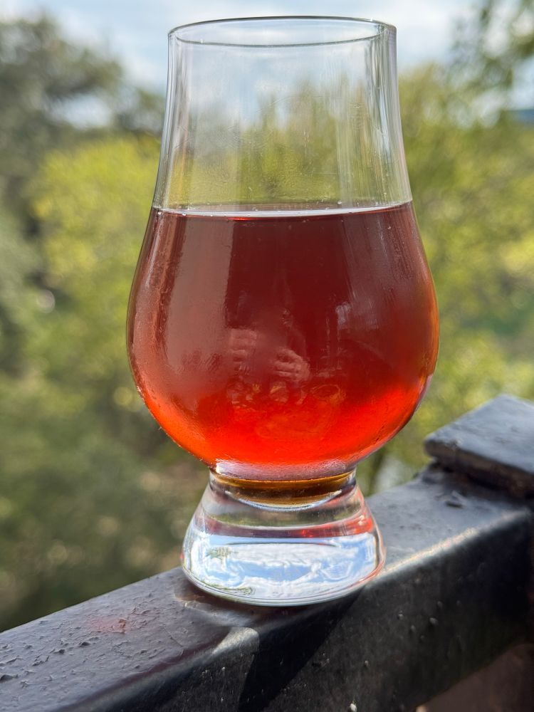 Absolute Raspberry Bedlam mead, nice ruby color