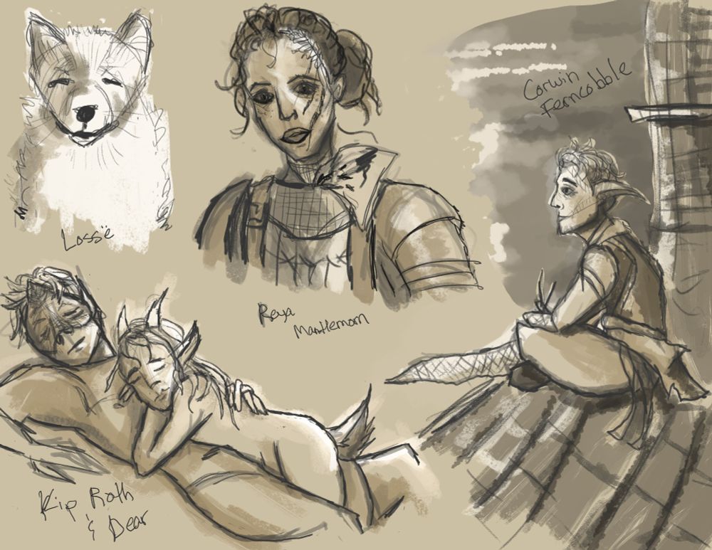 a collection of drawings of individuals