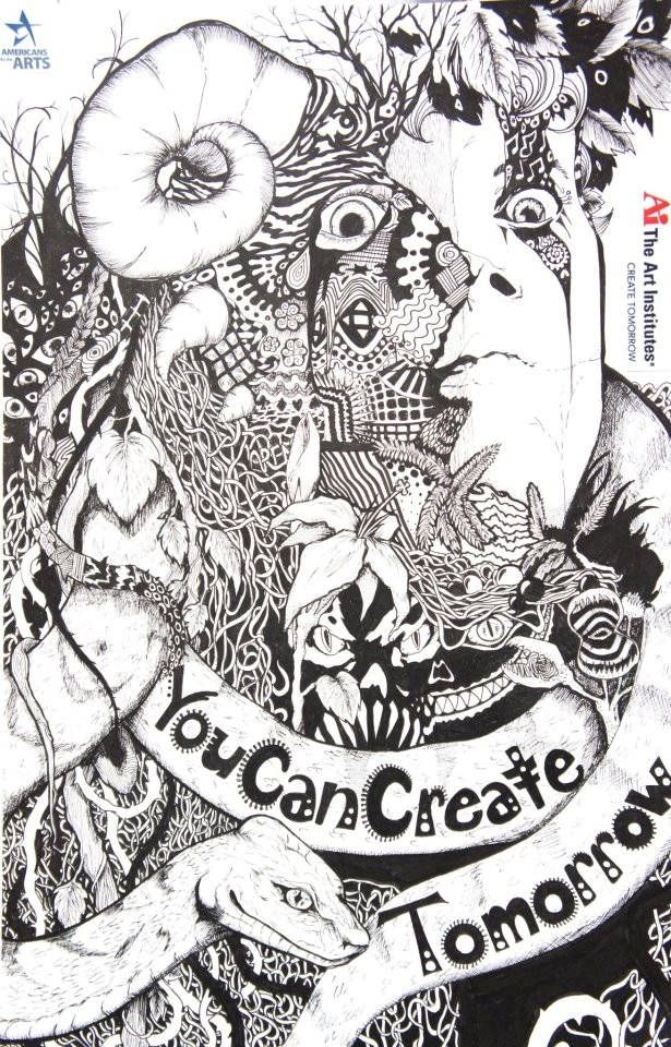 A poster I created back in 2012 as a submission to the Art Institutes contest that year.
I was trying to convey what a walk in the woods can feel like when you are paranoid and hallucinating.
This is why there are so many eyes watching here and there throughout the piece.
For as long as I can remember, I've always felt like I was being watched.. even alone in the forest. 