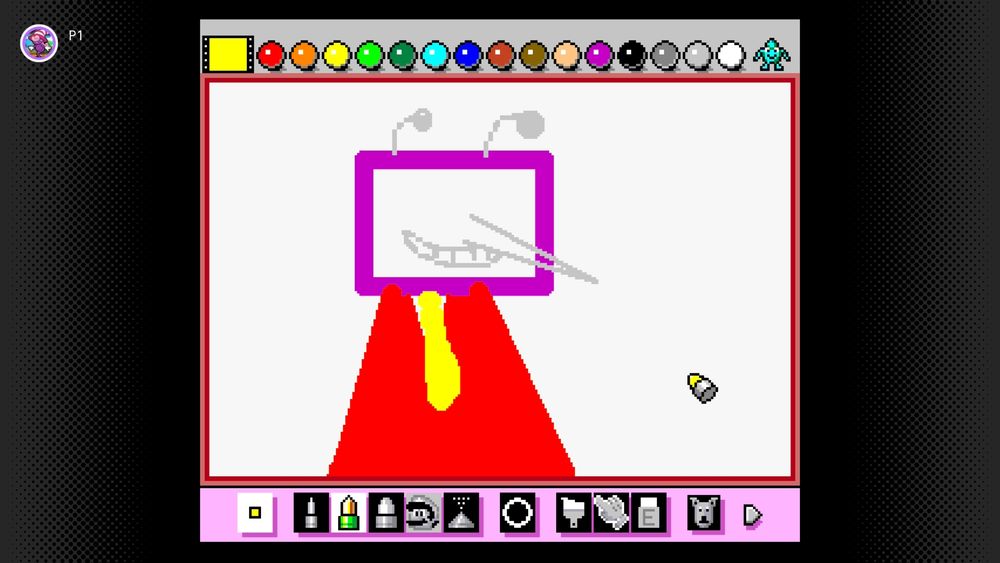 Crude drawing of Tenna Deltarune in Mario Paint