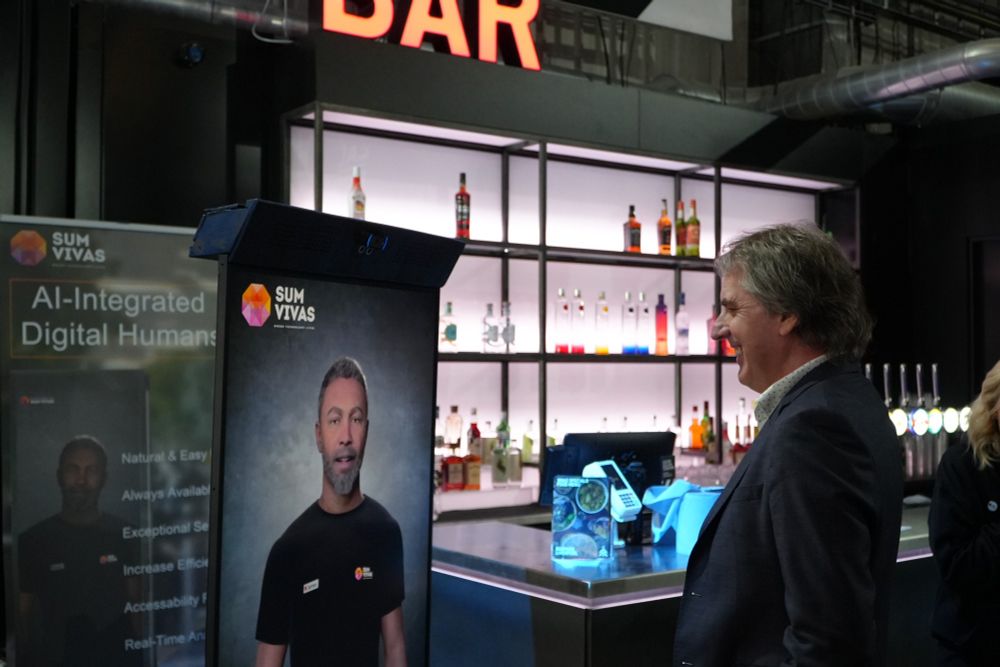Steve Rotheram talking with AI-Integrated Digital Humans by business Sum Vivas