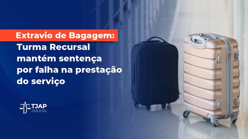 Arte com duas malas e uma frase