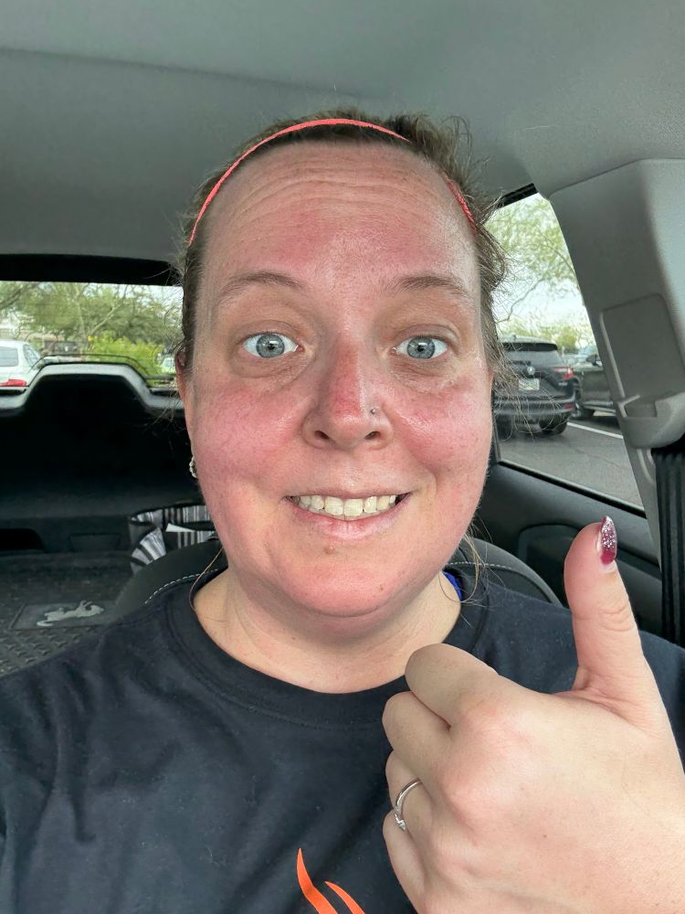 Me after 5 MILES of running, yall. 