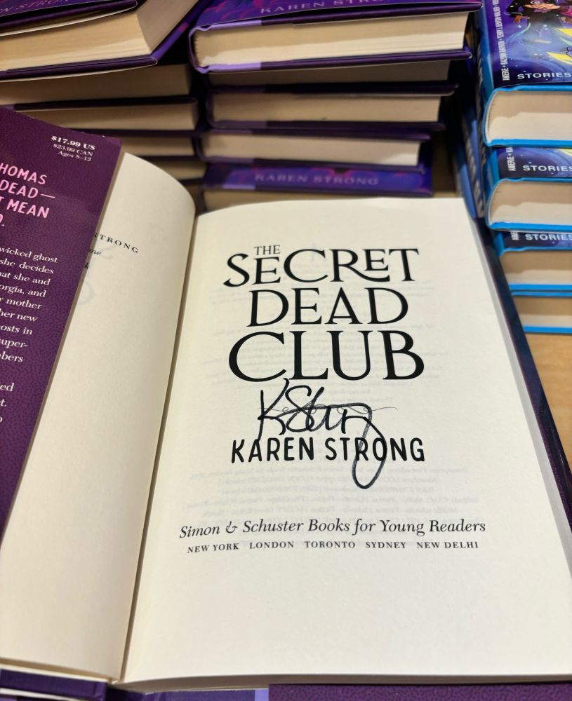 Author signed copy of The Secret Dead Club