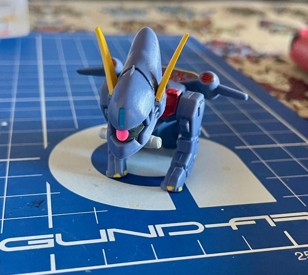 BuCUE gaccha figure with some Gundam maker touch-ups