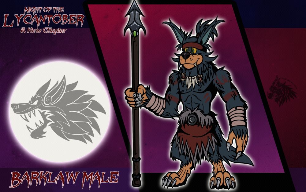 Male Barklaw Warrior, The Hunters and Protectors. The male Barklaws can also care for their young when necessary.