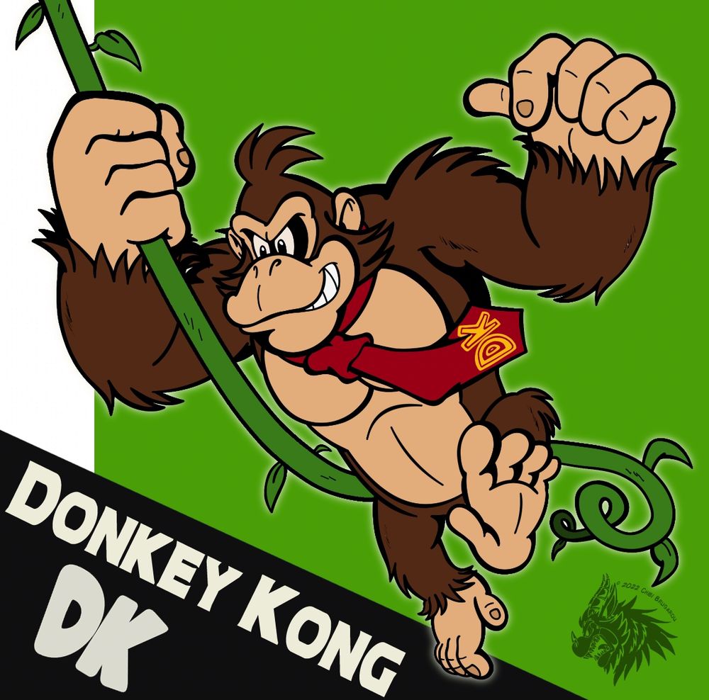I have been silent on this one but I have participated in a Super Smash Bros. Ultimate collab on discord; which can be found on Twitter, Tumblr etc. DK was one of the characters left and I picked him as I haven't drawn him in a while. It has been ages since I participated in a smash bros theme collab as I don't see anyone announcing it but I did find one and was happy to participate in it.