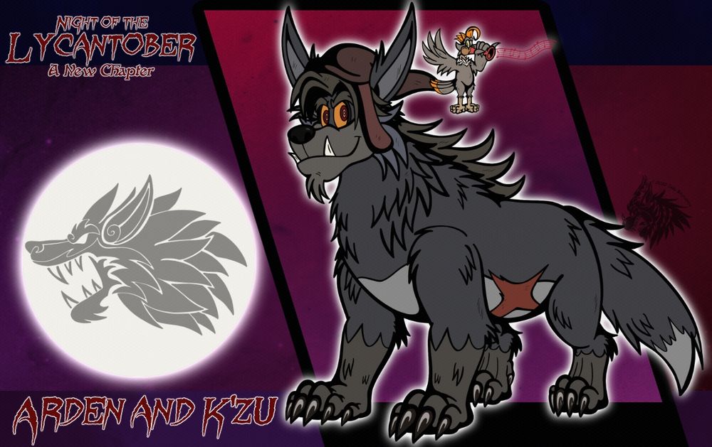 Arden, aka Mangafoksune or Mangafoks, was one of the oldest and early Foksunes created by Doctor Foksune; for he wanted to revive the lost Foks tribe. Mangafoks is a minute older than his twin brother, Animefoks, as the two were inseparable as kits. As his namesake, Mangafoks have the ability to gain powers, abilities and summon various characters/weapons from mangas. Back then as a Foksune kit, Mangafoks used to cause mischief and chaos on the humans for messing with his siblings. Although he had changed as he almost harmed a little girl and her mother from a neighboring village. He ceased his mischief nature and then ran off into the mystical Zura Forest. Mangafoks had become a werewolf guardian as a gift from the Barklaw Tribe when he had saved a surviving Tubo Bird chick from human poachers. Mangafoks, under a new name, Arden, and the grown Tubo Bird, K'zu, became best friends as the pair protect Zura Forest and traveled to other worlds when tasked. Arden had made amends to the humans who he had teased from the past as the mayor, who was the little girl, had accepted his apology. So has 99% of the village. To this day, Arden never uses his old powers under no circumstances unless it is an emergency.