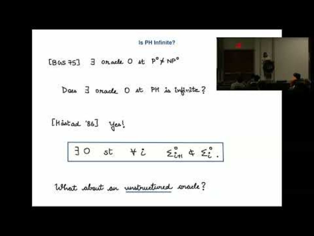 Avantika Agarwal: "Oracle Separations for the Quantum-Classical Polynomial Hierarchy" (QIP 2025)