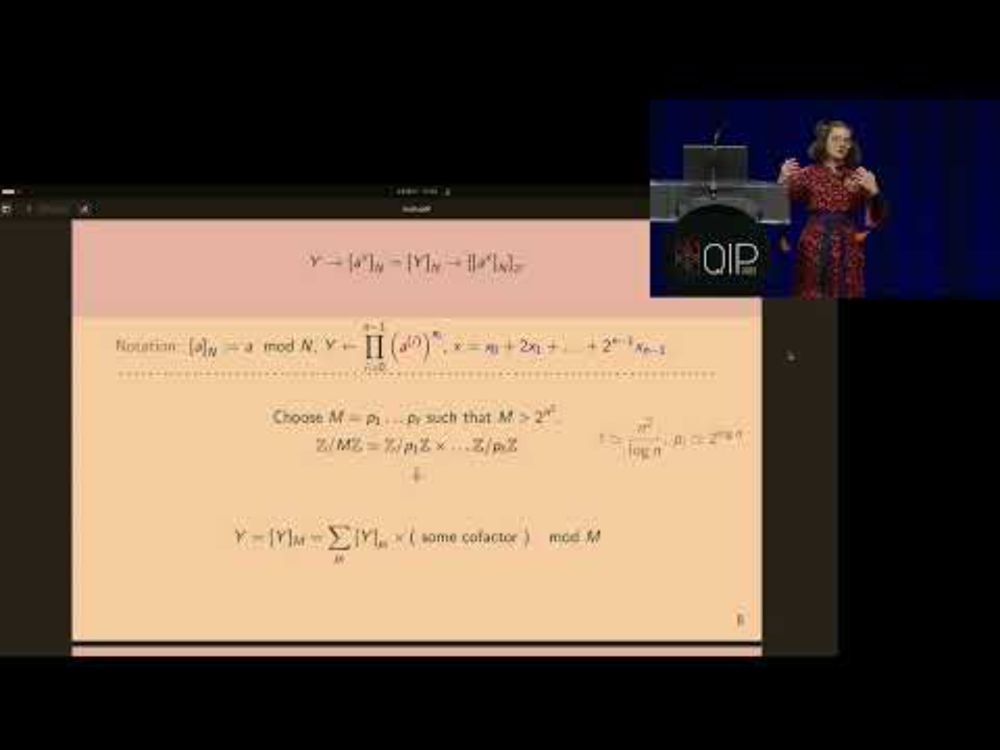 Clémence Chevignard: "Reducing the Number of Qubits in Quantum Factoring" (QIP 2025)