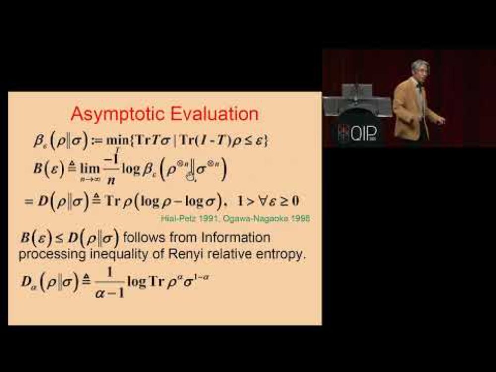 Masahito Hayashi: "Generalized Quantum Stein's Lemma and Second Law..." (QIP 2025)