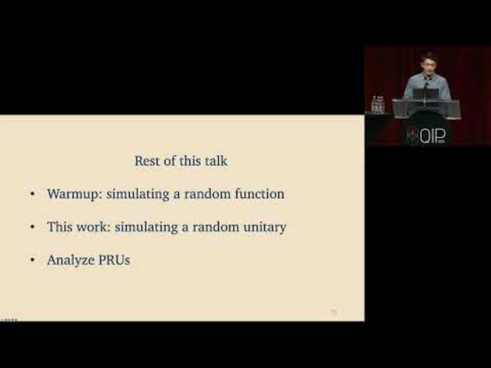 Fermi Ma: "How to Construct Random Unitaries" (QIP 2025)