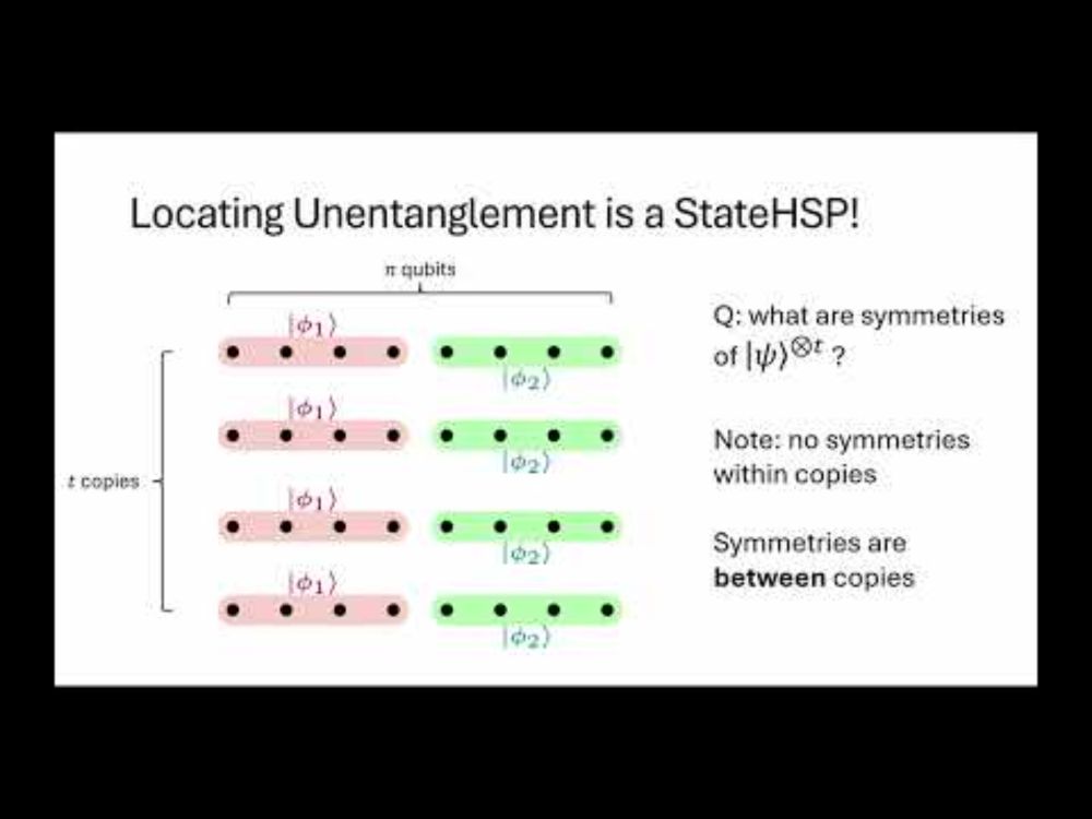 Adam Bouland: "The state hidden subgroup problem and an efficient algorithm..." (QIP 2025)