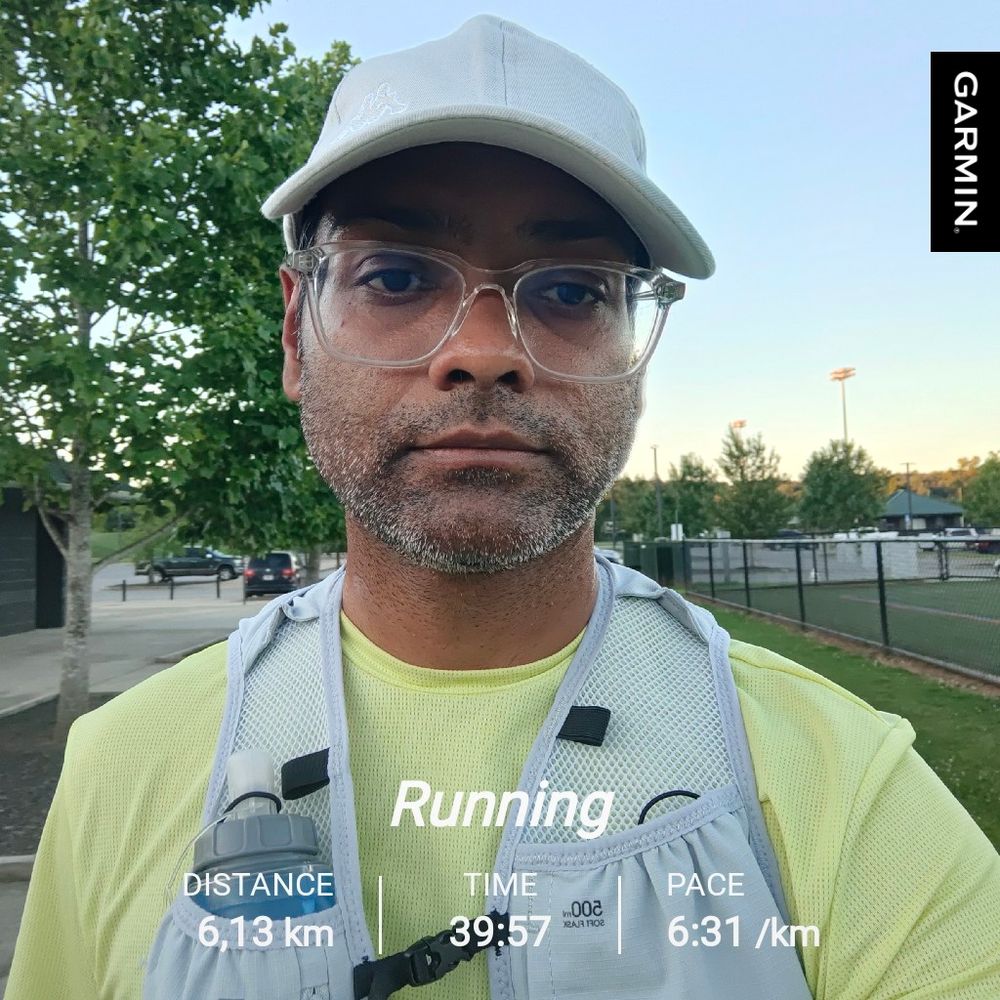Vacation or not, never stop running, first run of our vacation in Atlanta, did pretty good with pace of 6:31 Minutes per km in 32 degrees heat of Atlanta  #garmin #beatyesterday