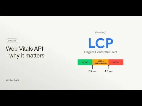 Web Vital API