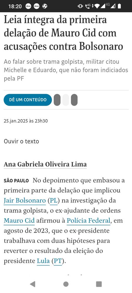 Início depoimento Mauro Cid 