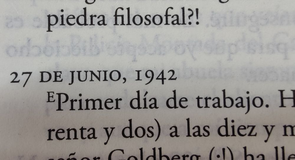 27 de junio, 1942 Primer día de trabajo.