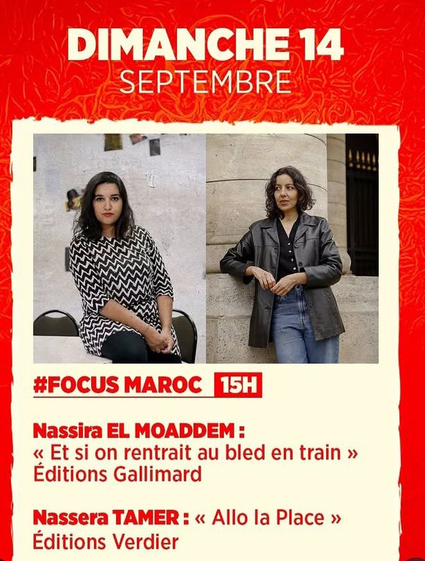 Visuel de ma rencontre littéraire avec l'écrivaine Nassera Tamer au Festival Arabesques demain, dimanche 15 septembre à 15h au Domaine d'O 