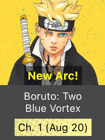 Cover of new Boruto chapter