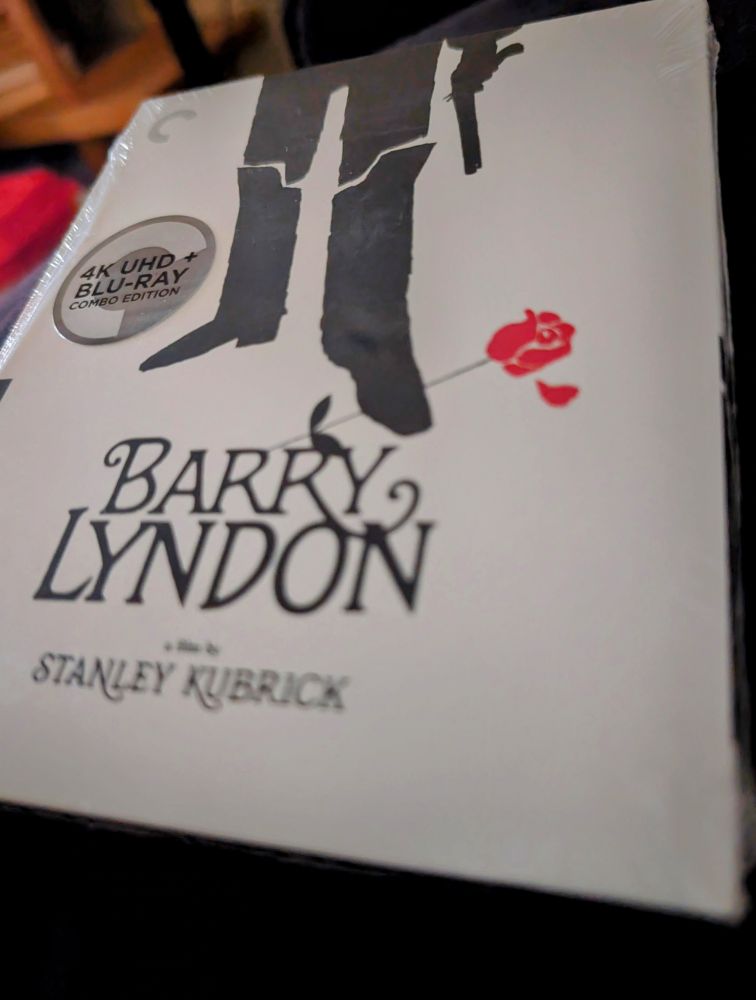 Photo of the box for the criterion 4k Blu-ray of Barry Lyndon 