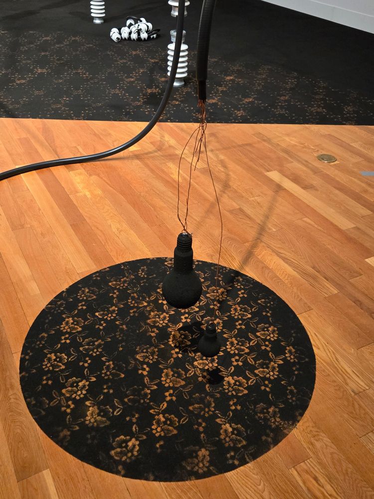 愛知国際芸術祭2025愛
知芸術文化センター会場10階
炭で床に模様を描いている