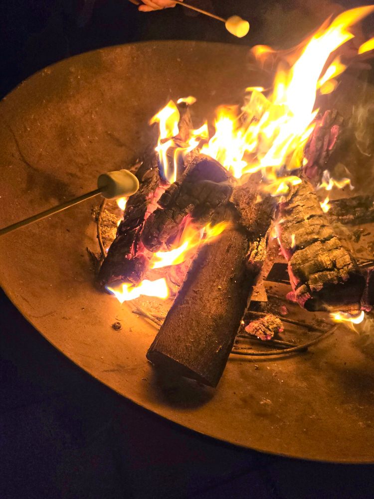 焼きマシュマロを作っている様子