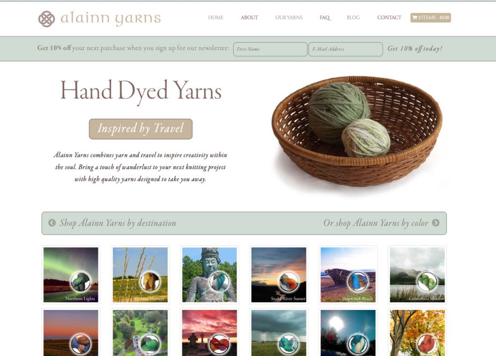 Álainn Yarns - Hand Dyed Yarns Inspired by Travel