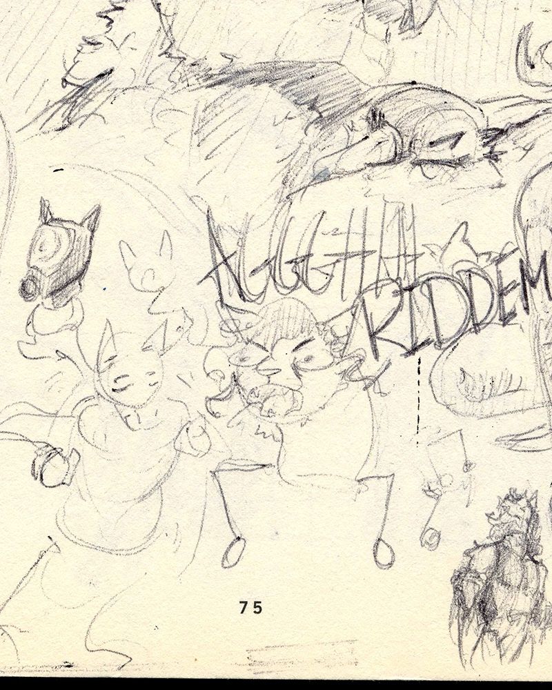 RIDDEMMM!!!!! A cat and moose drawn in cartoon styles dance violently to EDM music 
