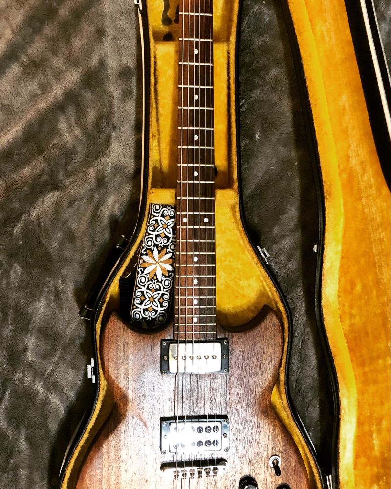 A photo of an electric guitar 