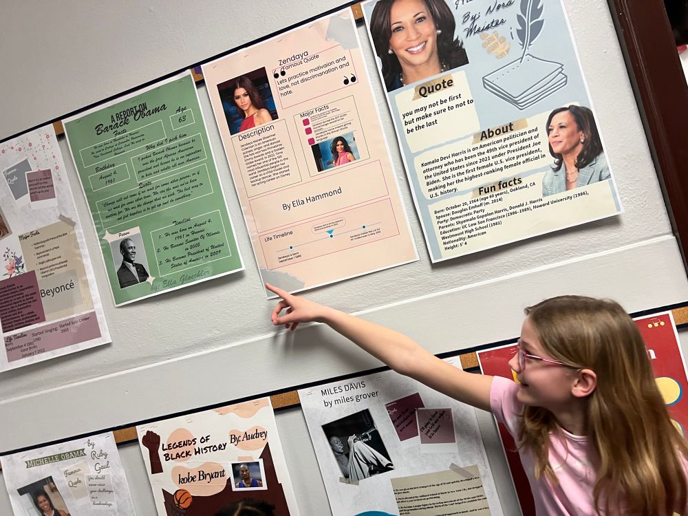 Student created black history posters