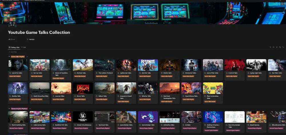Youtube tech talks for game development compiled playlists