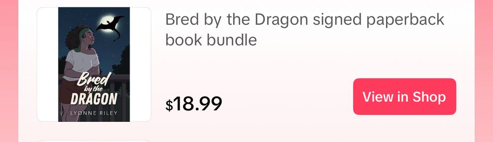 Screen capture from TikTok shop, a book bundle titled “Bred by the Dragon.” 