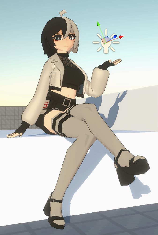 elena holding a point light